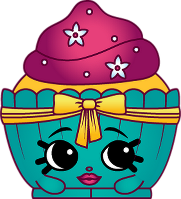 cupcake [Shopkins] - gourmandise- alimentation - smiley émoticône émoji cartoon clipart illustration - artémotic
