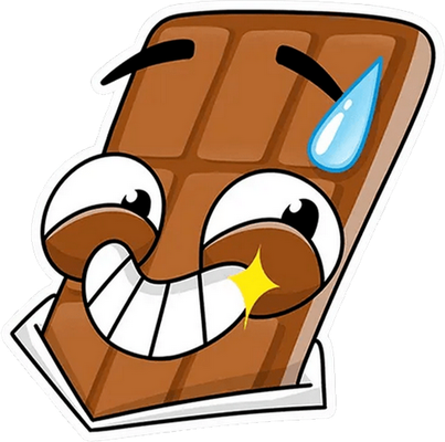 chocolat - gourmandise- alimentation - smiley émoticône émoji cartoon clipart illustration - artémotic