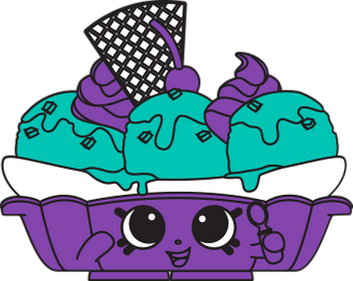 glace [Shopkins] - gourmandise- alimentation - smiley émoticône émoji cartoon clipart illustration - artémotic