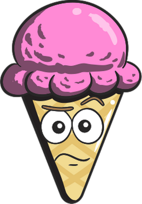 glace - gourmandise- alimentation - smiley émoticône émoji cartoon clipart illustration - artémotic
