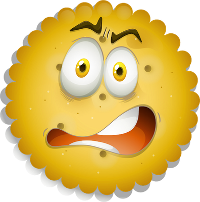 biscuit - gourmandise- alimentation - smiley émoticône émoji cartoon clipart illustration - artémotic