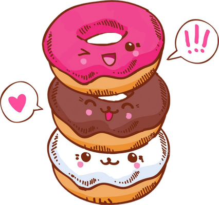donut - gourmandise- alimentation - smiley émoticône émoji cartoon clipart illustration - artémotic