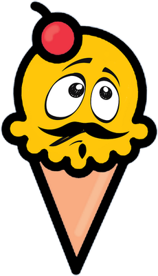 glace - gourmandise- alimentation - smiley émoticône émoji cartoon clipart illustration - artémotic