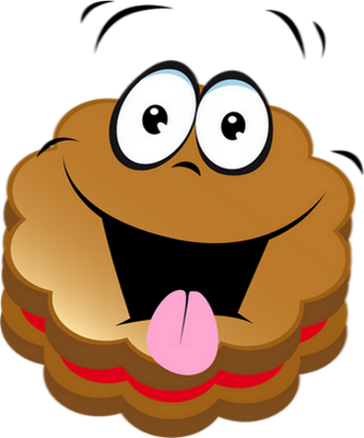 biscuit - gourmandise- alimentation - smiley émoticône émoji cartoon clipart illustration - artémotic