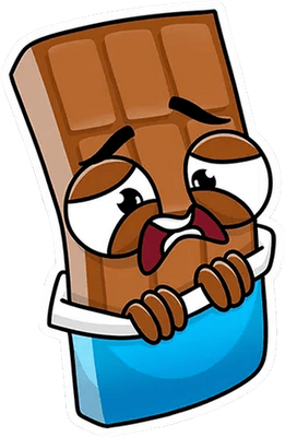 chocolat - gourmandise- alimentation - smiley émoticône émoji cartoon clipart illustration - artémotic
