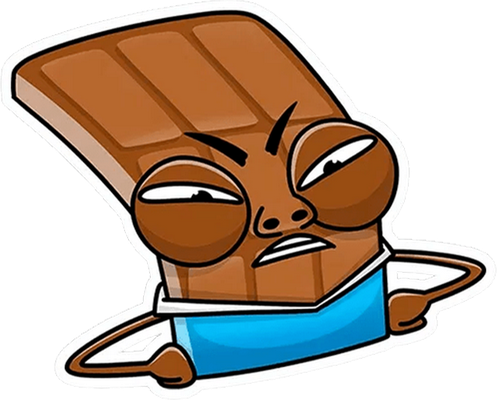 chocolat - gourmandise- alimentation - smiley émoticône émoji cartoon clipart illustration - artémotic