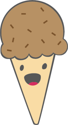 glace - gourmandise- alimentation - smiley émoticône émoji cartoon clipart illustration - artémotic