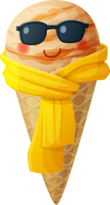 glace - gourmandise- alimentation - smiley émoticône émoji cartoon clipart illustration - artémotic