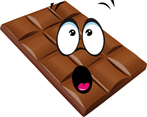 chocolat - gourmandise- alimentation - smiley émoticône émoji cartoon clipart illustration - artémotic