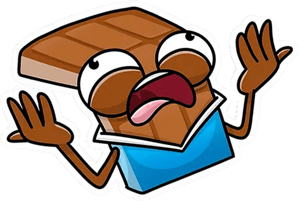 chocolat - gourmandise- alimentation - smiley émoticône émoji cartoon clipart illustration - artémotic