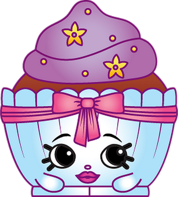 cupcake [Shopkins] - gourmandise- alimentation - smiley émoticône émoji cartoon clipart illustration - artémotic