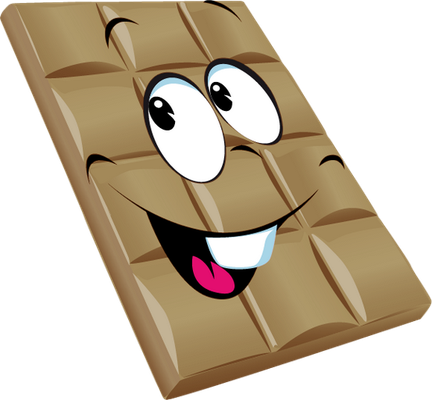 chocolat - gourmandise- alimentation - smiley émoticône émoji cartoon clipart illustration - artémotic