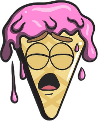 glace - gourmandise- alimentation - smiley émoticône émoji cartoon clipart illustration - artémotic