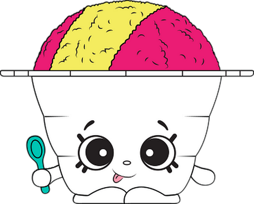glace [Shopkins] - gourmandise- alimentation - smiley émoticône émoji cartoon clipart illustration - artémotic