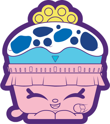 cupcake [Shopkins] - gourmandise- alimentation - smiley émoticône émoji cartoon clipart illustration - artémotic