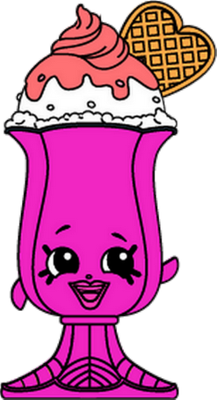 glace [Shopkins] - gourmandise- alimentation - smiley émoticône émoji cartoon clipart illustration - artémotic