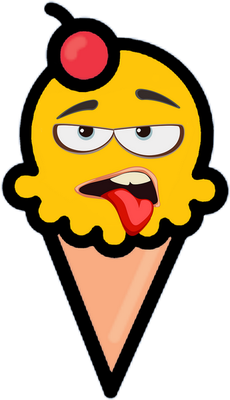 glace - gourmandise- alimentation - smiley émoticône émoji cartoon clipart illustration - artémotic