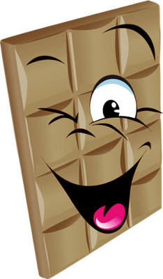 chocolat - gourmandise- alimentation - smiley émoticône émoji cartoon clipart illustration - artémotic