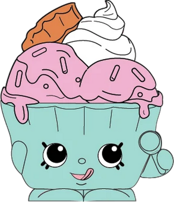 glace [Shopkins] - gourmandise- alimentation - smiley émoticône émoji cartoon clipart illustration - artémotic