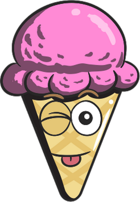 glace - gourmandise- alimentation - smiley émoticône émoji cartoon clipart illustration - artémotic