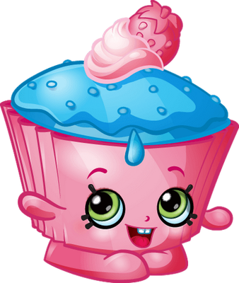 cupcake [Shopkins] - gourmandise- alimentation - smiley émoticône émoji cartoon clipart illustration - artémotic
