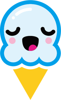 glace - gourmandise- alimentation - smiley émoticône émoji cartoon clipart illustration - artémotic
