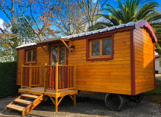 prix roulotte en bois habitable