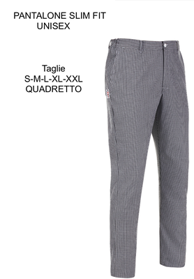 Ariell Divise da Lavoro pantalone slim quadretto Egochef