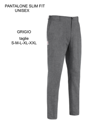 Ariell Divise da Lavoro pantalone slim grigio Egochef