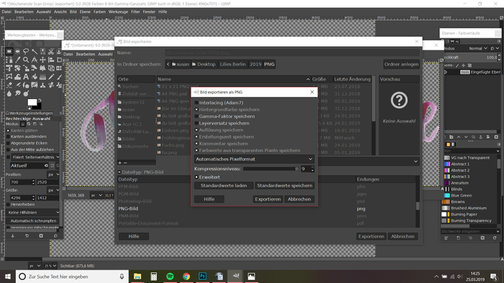 13. ohne weitere Klicks exportieren, danach kannst du alles schließen, willst du es noch weiter bearbeiten, dann speichern unter