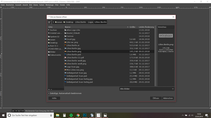 21. da wähle ich aus den Ordnern mein gewünschtes Logo aus und öffne es