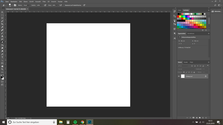 11. dann hast du schon dein neues Dokument erstellt und kannst deinen Instagram-Beitrag gestalten