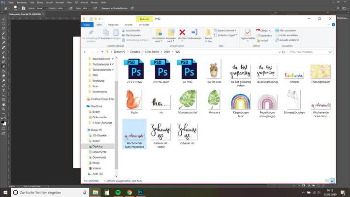 12. ziehe dein bearbeitetes gespeichertes Bild einfach in Photoshop rein