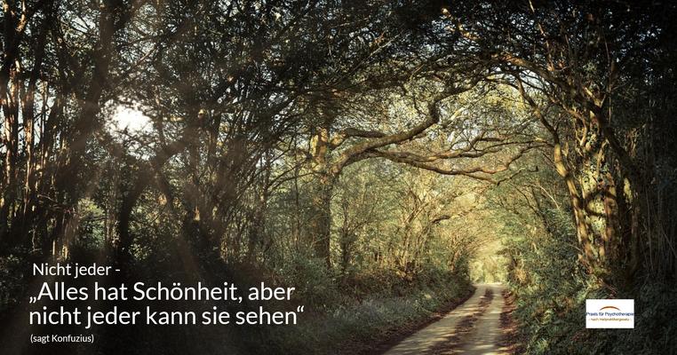 Nicht jeder - „Alles hat Schönheit, aber nicht jeder kann sie sehen“ sagt Konfuzius