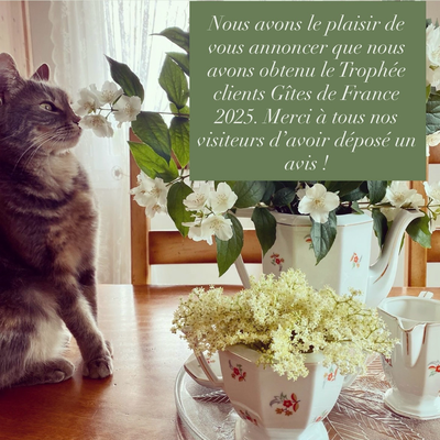 Trophée clients Gîtes de France CASA chambres d'hôtes
