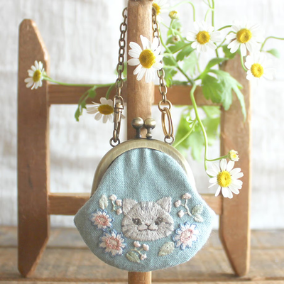 ペット刺繍 定番】アニマル刺繍コードショルダー 猫 イヌ シュナウザー