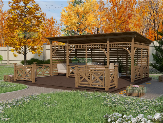 gazebo en bois gazebo terrasse pergola en bois fait maison , fabricant pergola 