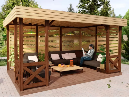 gazebo en bois gazebo terrasse pergola en bois fait maison , fabricant pergola 