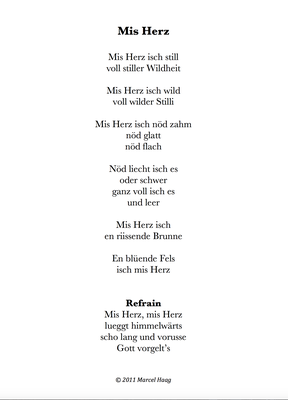 Mis Herz by Marcel Haag - Lyrics