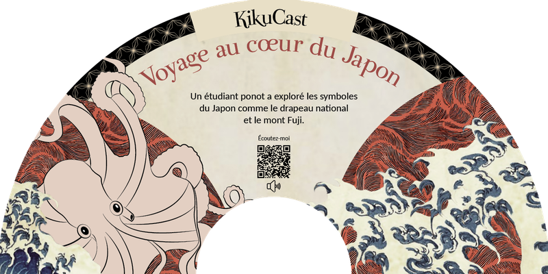 Visuel pour le "Parcours podcast", exposition "Japon. Archipel des arts", musée Crozatier, 60 cm