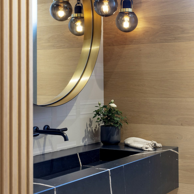 Pilkas praustuvas su gyslomis iš Silestone kvarcinio akmens