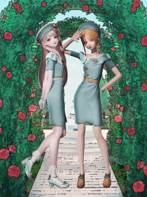 仲良しの2人でツーショット。