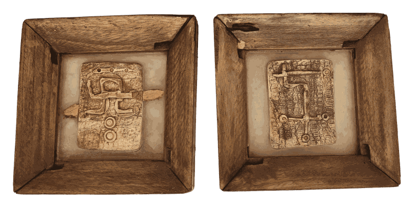   Set of two relief boxes by Matilde Cánepa González