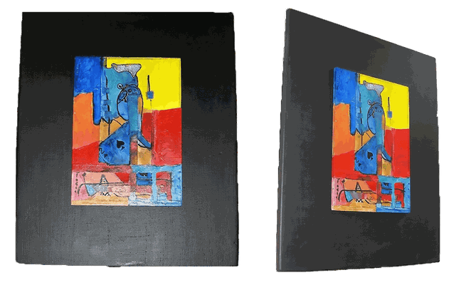 Barajas - mixed media on wood by Matilde Cánepa González