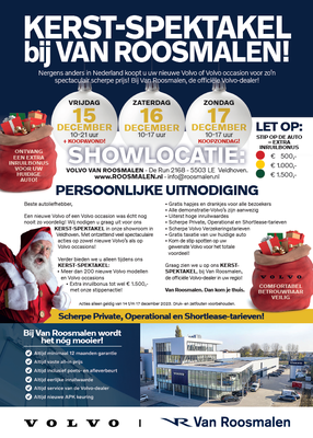 Direct Mailing - Automotive Sales Event - VOLVO VAN ROOSMALEN Veldhoven - december 2023 - 36 verkochte Volvo's in 1 weekend
