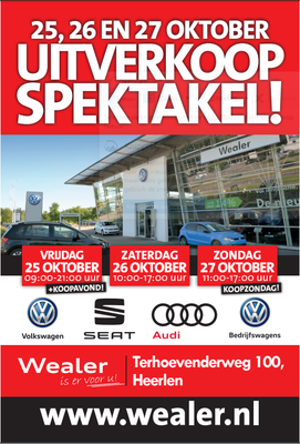 Buitenreclame - Automotive Sales Event - Wealer Heerlen - Volkswagen-Audi-SEAT-ŠKODA - oktober 2019 - 59 verkochte auto's in 1 weekend