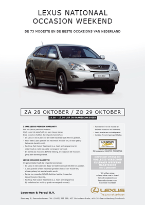 DM - Automotive Sales Event - Lexus Nederland / Louwman & Parqui