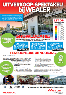 Direct Mailing - Automotive Sales Event - Wealer Heerlen - Volkswagen-Audi-SEAT-ŠKODA - oktober 2019 - 59 verkochte auto's in 1 weekend