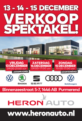 Buitenreclame - Automotive Sales Event - HERON Auto Purmerend - Volkswagen-Audi-SEAT-ŠKODA - 100 verkochte auto's in 1 weekend
