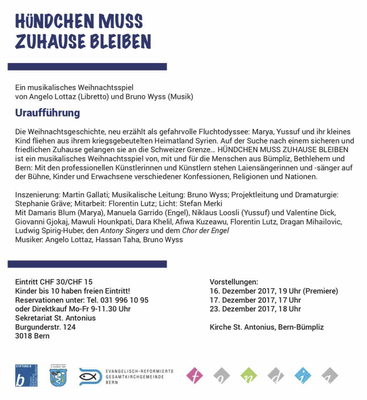 Weihnachtsspiel - Hündchen muss Zuhause bleiben 2 - 16., 17., 23.12.2017